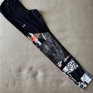Under Armour Black Leggings with Abstract Pattern